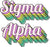 Sigma Alpha Greek Stacked Sticker