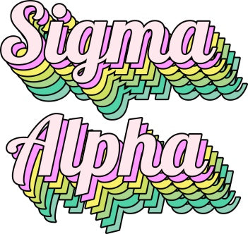 Sigma Alpha Greek Stacked Sticker