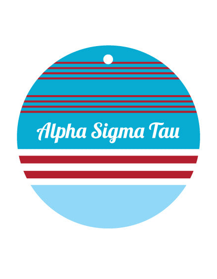 Alpha Sigma Tau Color Block Sunburst Ornament