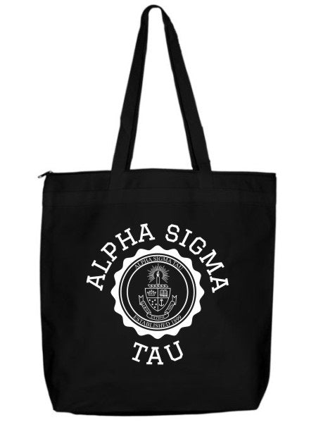 Alpha Sigma Tau Crest Seal Tote Bag