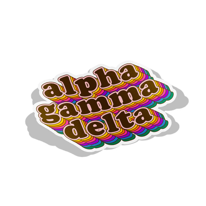 Alpha Gamma Delta Retro Sorority Decal