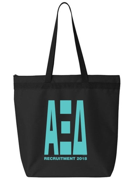 Alpha Xi Delta Impact Letters Zippered Poly Tote