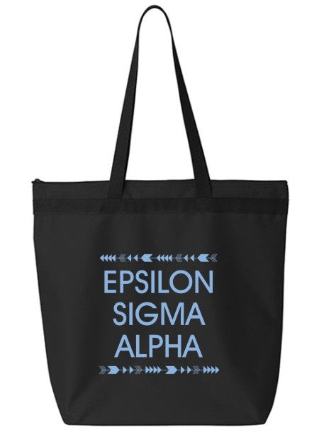 Epsilon Sigma Alpha Arrow Top Bottom Tote Bag