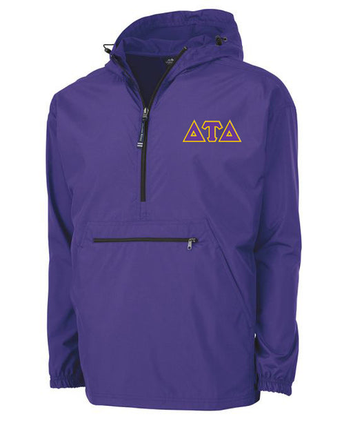 Delta Tau Delta Embroidered Pack and Go Pullover
