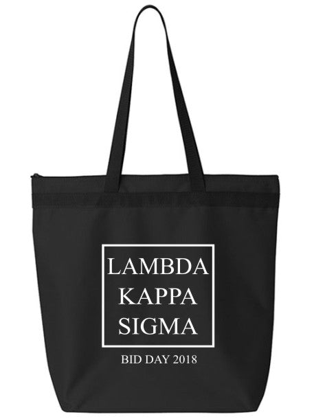 Lambda Kappa Sigma Box Stacked Event Tote Bag
