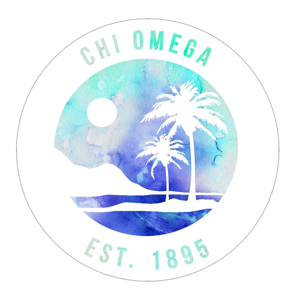 Chi Omega Oasis Sticker
