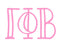 Gamma Phi Beta Inline Greek Letter Sticker - 2.5