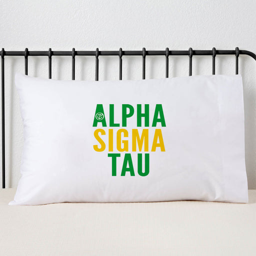 Alpha Sigma Tau Sorority Pillowcase