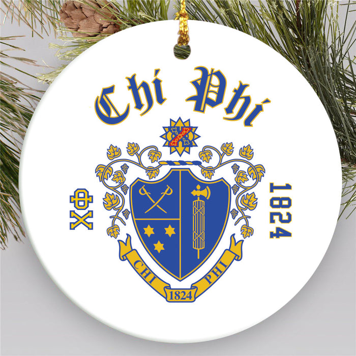 Chi Phi Round Crest Ornament