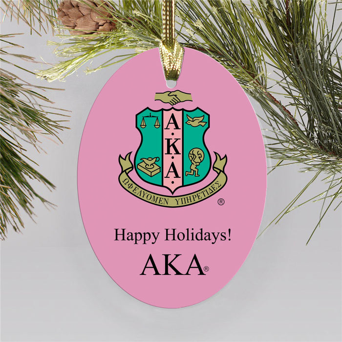 Alpha Kappa Alpha Color Crest Ornament
