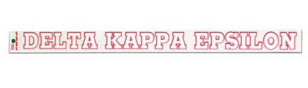 Delta Kappa Epsilon Back Of The Window Long Sticker