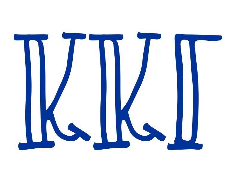Kappa Kappa Gamma Inline Greek Letter Sticker - 2.5