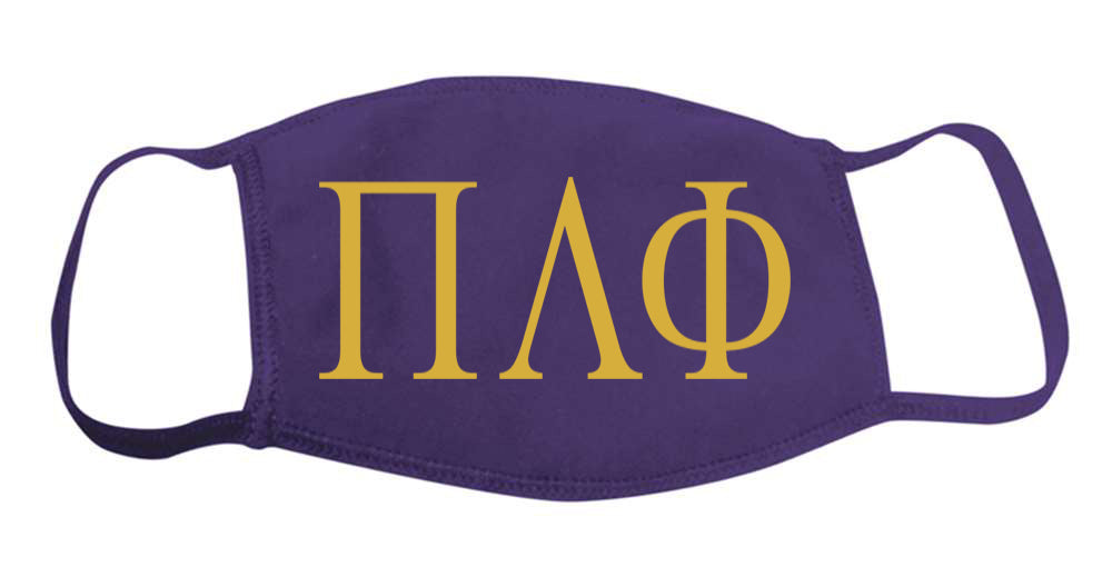 Pi Lambda Phi Face Mask With Big Greek Letters
