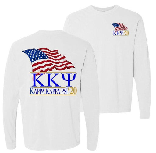 Kappa Kappa Psi Patriot Flag Comfort Colors Long Tee