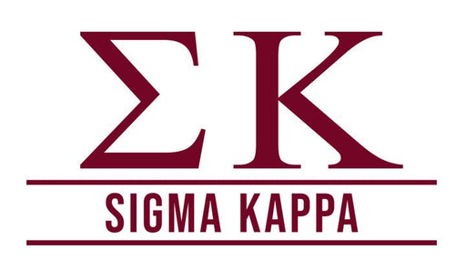 Sigma Kappa Custom Greek Letter Sticker - 2.5