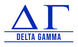 Delta Gamma Custom Greek Letter Sticker - 2.5