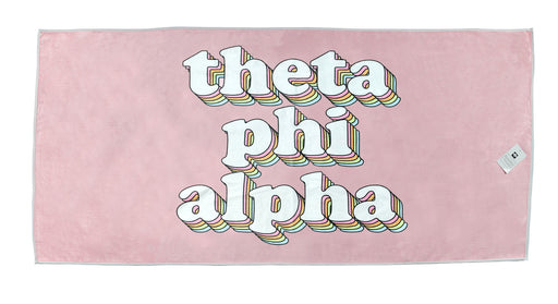 Theta Phi Alpha Plush Retro Beach Towel
