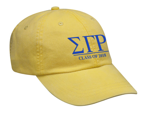 Sigma Gamma Rho Embroidered Hat with Custom Text