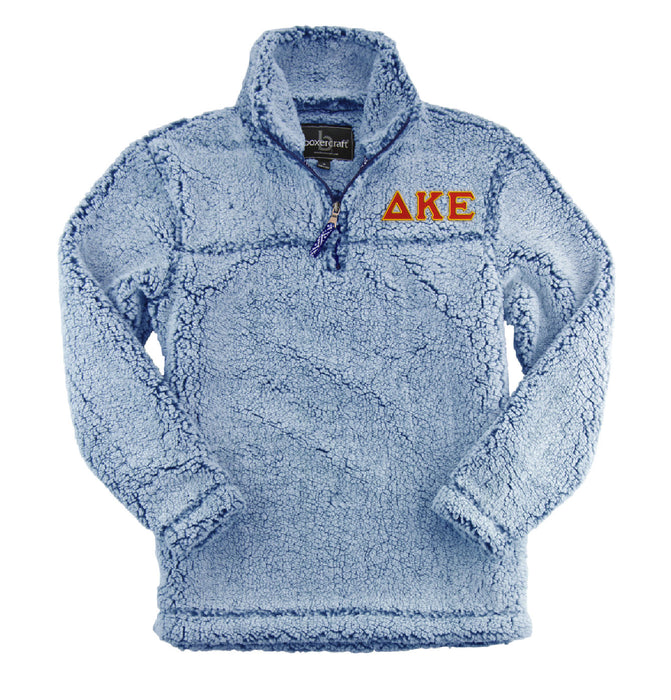 Delta Kappa Epsilon Embroidered Sherpa Quarter Zip Pullover
