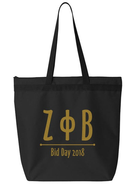 Zeta Phi Beta Oz Letters Event Tote Bag