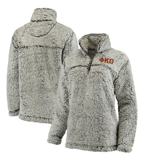 Phi Kappa Theta Embroidered Sherpa Quarter Zip Pullover