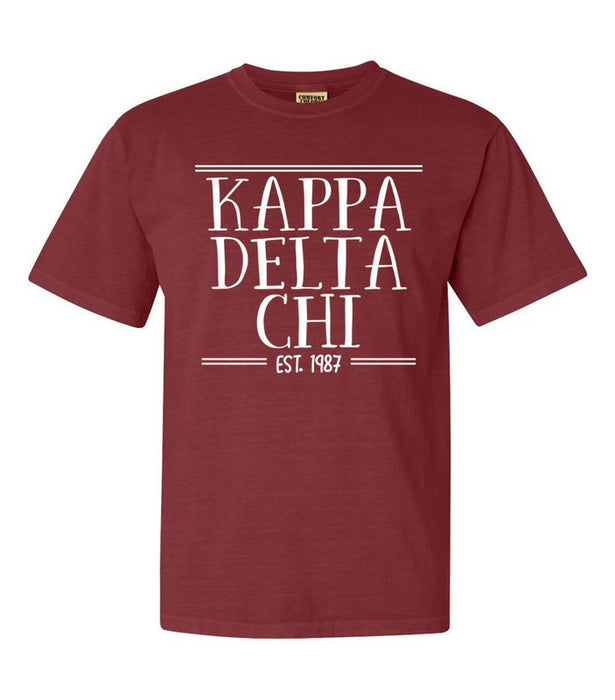Kappa Delta Chi Custom Comfort Colors Crewneck T-Shirt