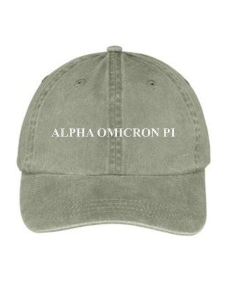 Alpha Omicron Pi Embroidered Hat