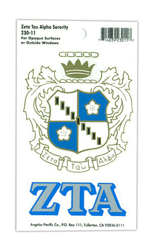 Zeta Tau Alpha Crest Decal