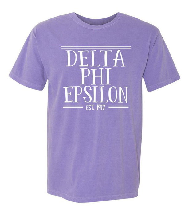 Delta Phi Epsilon Custom Comfort Colors Crewneck T-Shirt