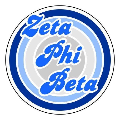 Zeta Phi Beta Funky Circle Sticker