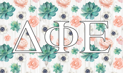 Delta Phi Epsilon Succulent Flag