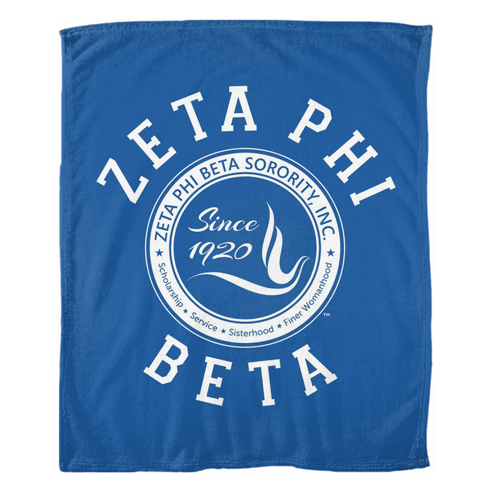 Zeta Phi Beta Seal Fleece Blankets Zeta Phi Beta Seal Fleece Blankets
