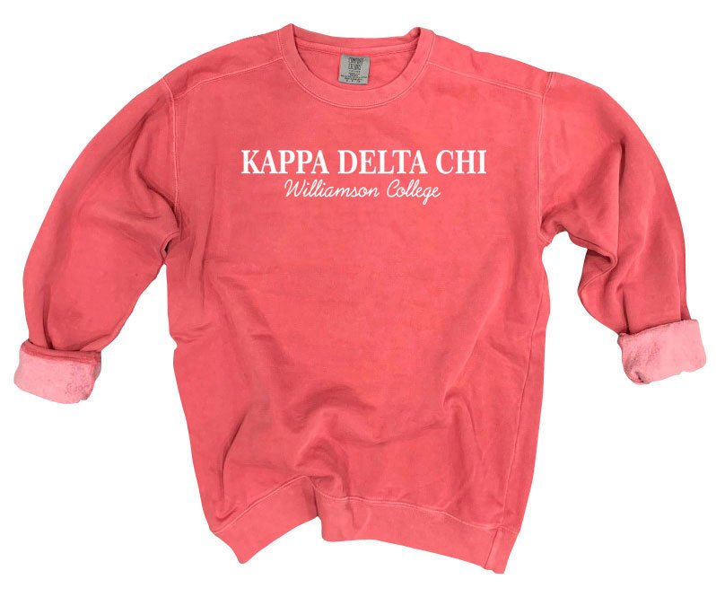 Sweatshirt Comfort GreekU Colors Script Delta — Kappa Sorority