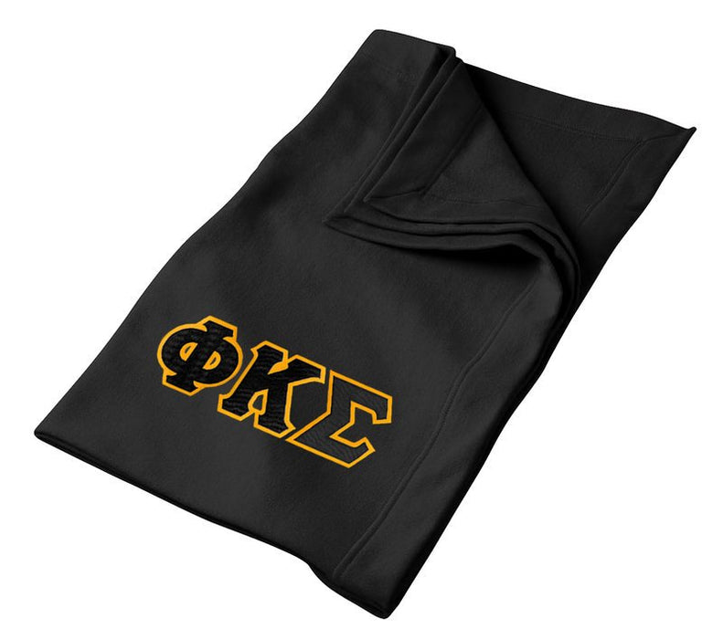 Phi Kappa Sigma Greek Twill Lettered Sweatshirt Blanket