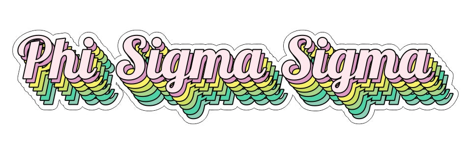 Phi Sigma Sigma New Hip Stepped Sticker