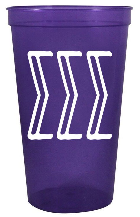 Sigma Sigma Sigma Inline Giant Plastic Cup