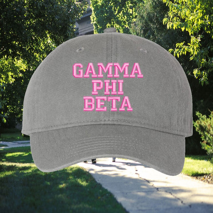 Gamma Phi Beta Comfort Colors Varsity Hat