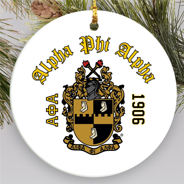 Alpha Phi Alpha Round Crest Ornament