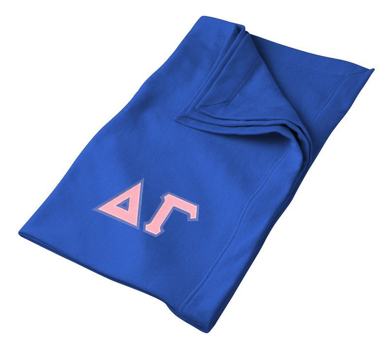 Delta Gamma Greek Twill Lettered Sweatshirt Blanket