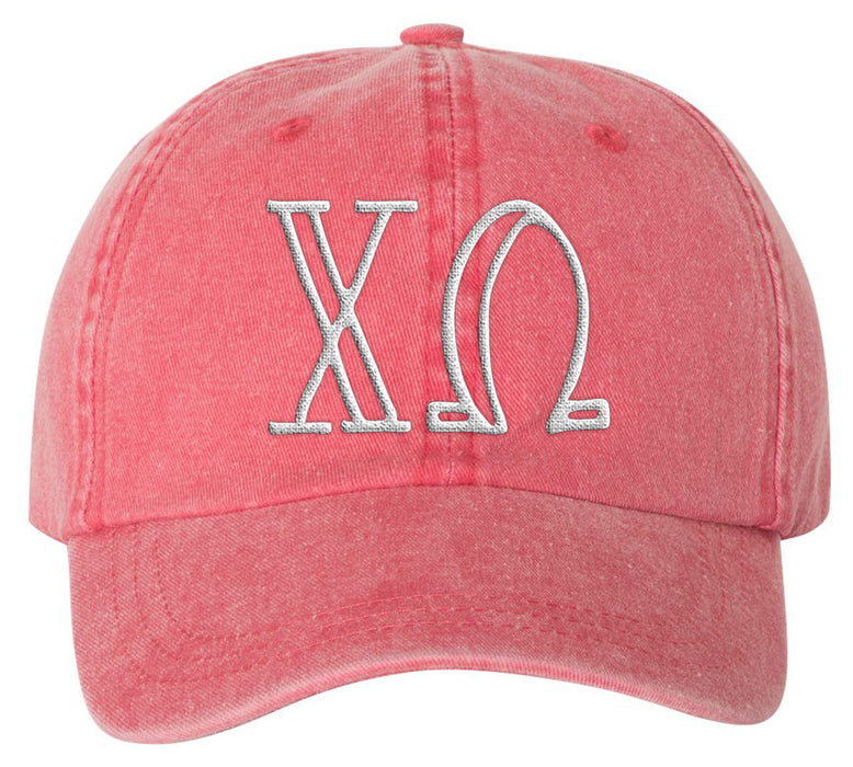 Chi Omega Sorority Greek Carson Embroidered Hat