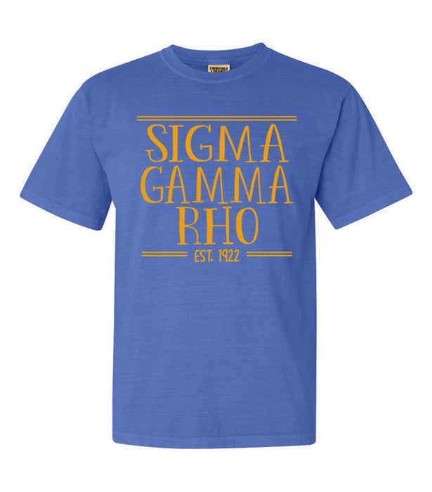 Sigma Gamma Rho Custom Comfort Colors Crewneck T-Shirt
