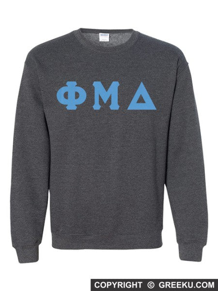 Phi Mu Delta Crewneck Letters Sweatshirt
