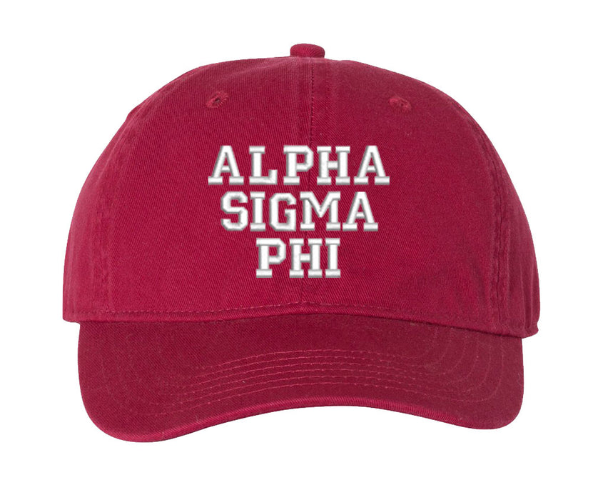 Alpha Sigma Phi Comfort Colors Varsity Hat