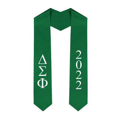 Delta Sigma Phi Vertical Grad Stole with Letters & Year