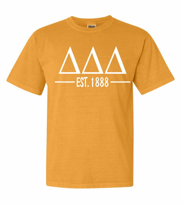 Delta Delta Delta Comfort Colors Established Sorority T-Shirt