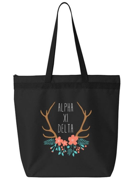Alpha Xi Delta Antler Tote Bag