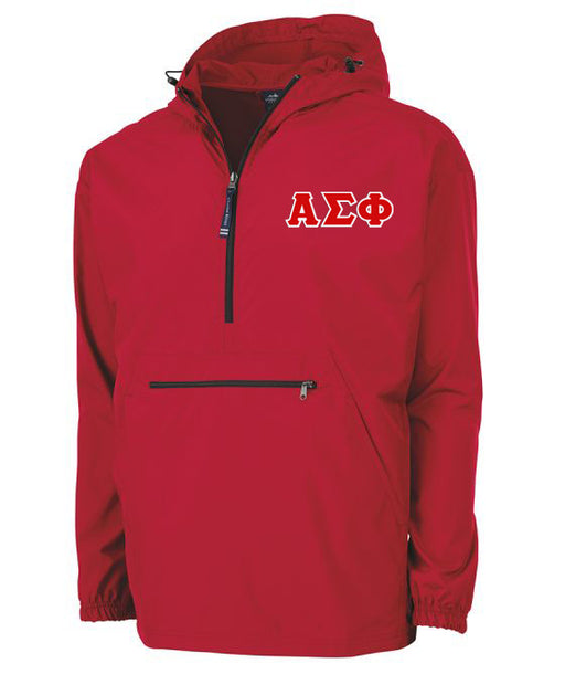 Alpha Sigma Phi Embroidered Pack and Go Pullover
