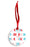Sigma Kappa Red and Blue Arrow Pattern Sunburst Ornament