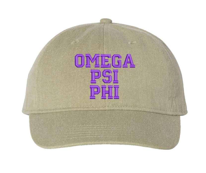 Omega Psi Phi Comfort Colors Varsity Hat