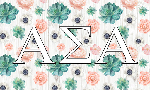 Alpha Sigma Alpha Succulent Flag